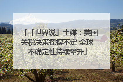 「世界说」土媒：美国关税决策摇摆不定 全球不确定性持续攀升