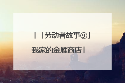 「劳动者故事⑨」我家的金雁商店