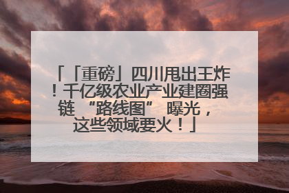 「重磅」四川甩出王炸！千亿级农业产业建圈强链 “路线图” 曝光，这些领域要火！