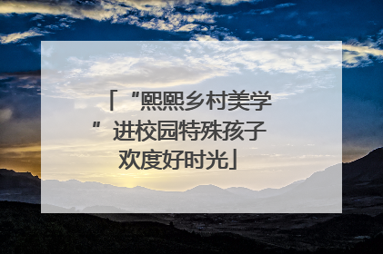 “熙熙乡村美学”进校园特殊孩子欢度好时光