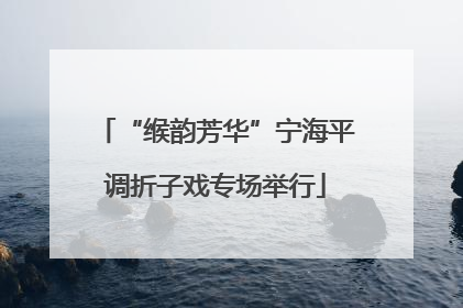 “缑韵芳华”宁海平调折子戏专场举行