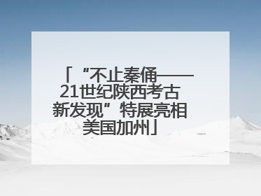 “不止秦俑——21世纪陕西考古新发现”特展亮相美国加州