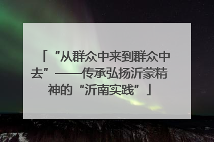 “从群众中来到群众中去”——传承弘扬沂蒙精神的“沂南实践”