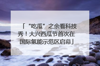 “吃瓜”之余看科技秀！大兴西瓜节首次在国际氢能示范区启幕