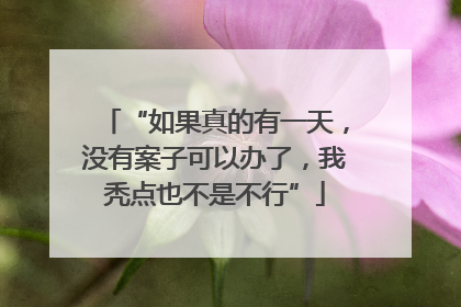 “如果真的有一天，没有案子可以办了，我秃点也不是不行”