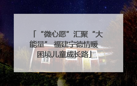 “微心愿”汇聚“大能量” 福建宁德情暖困境儿童成长路