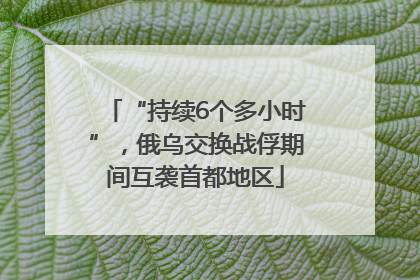 “持续6个多小时”，俄乌交换战俘期间互袭首都地区