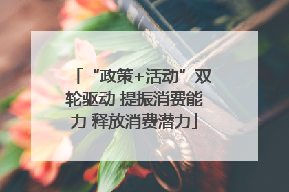 “政策+活动”双轮驱动 提振消费能力 释放消费潜力