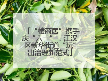 “楼商居”携手庆“六一”，江汉区新华街道“玩”出治理新范式