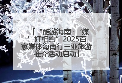 “酷游海南 ·‘媒’好相约”2025百家媒体海南行三亚旅游推介活动启动