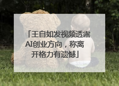 王自如发视频透露AI创业方向，称离开格力有遗憾