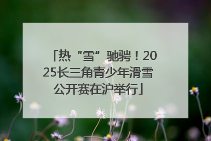 热“雪”驰骋！2025长三角青少年滑雪公开赛在沪举行