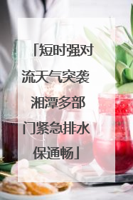 短时强对流天气突袭 湘潭多部门紧急排水保通畅