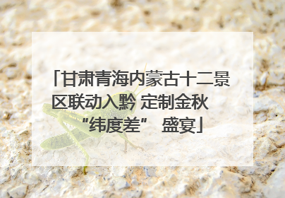 甘肃青海内蒙古十二景区联动入黔 定制金秋 “纬度差” 盛宴