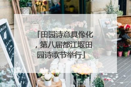 田园诗意具像化，第八届都江堰田园诗歌节举行