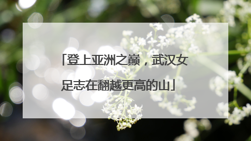 登上亚洲之巅，武汉女足志在翻越更高的山
