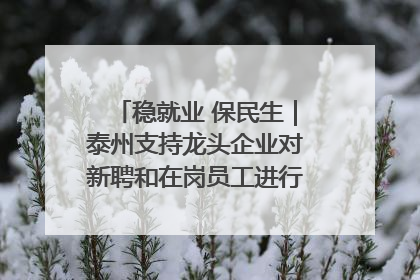 稳就业 保民生｜泰州支持龙头企业对新聘和在岗员工进行实训——到岗就能用 用了就见效