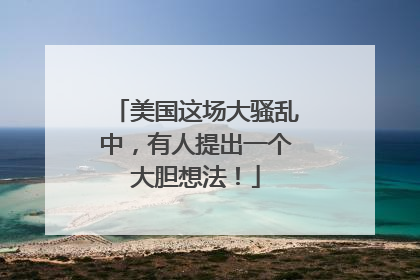 美国这场大骚乱中，有人提出一个大胆想法！