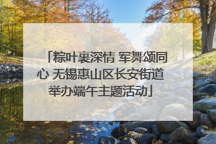 粽叶裹深情 军舞颂同心 无锡惠山区长安街道举办端午主题活动