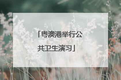 粤澳港举行公共卫生演习