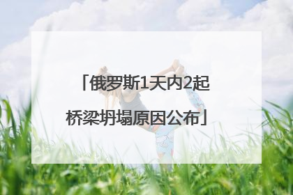俄罗斯1天内2起桥梁坍塌原因公布