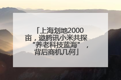 上海划地2000亩，邀腾讯小米共探“养老科技蓝海”，背后商机几何