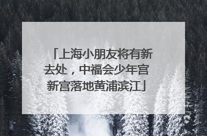 上海小朋友将有新去处，中福会少年宫新宫落地黄浦滨江
