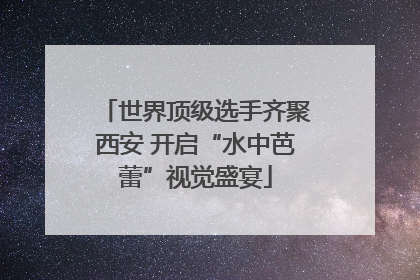 世界顶级选手齐聚西安 开启“水中芭蕾”视觉盛宴