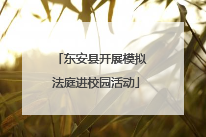 东安县开展模拟法庭进校园活动