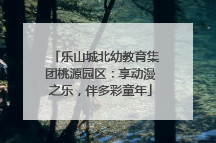 乐山城北幼教育集团桃源园区：享动漫之乐，伴多彩童年