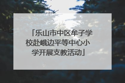 乐山市中区牟子学校赴峨边平等中心小学开展支教活动