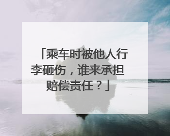 乘车时被他人行李砸伤，谁来承担赔偿责任？