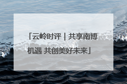 云岭时评｜共享南博机遇 共创美好未来