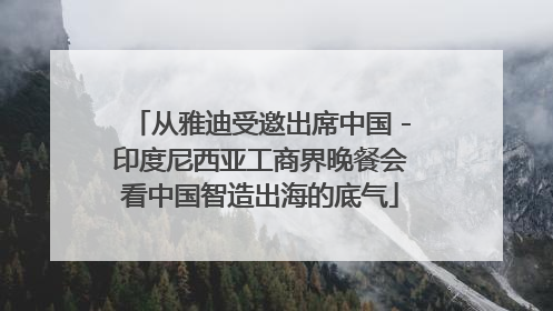 从雅迪受邀出席中国－印度尼西亚工商界晚餐会看中国智造出海的底气
