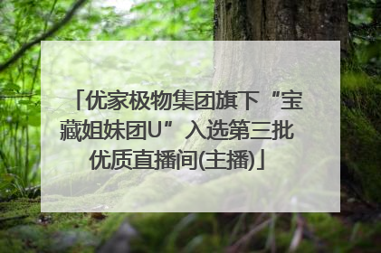 优家极物集团旗下“宝藏姐妹团U”入选第三批优质直播间(主播)