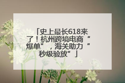 史上最长618来了！杭州跨境电商“爆单”，海关助力“秒级验放”