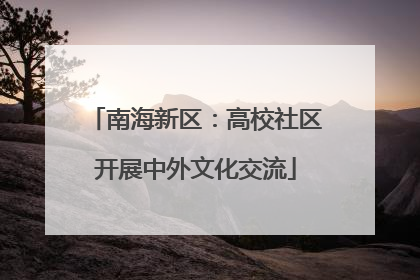 南海新区：高校社区开展中外文化交流