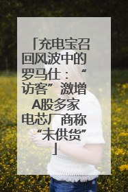 充电宝召回风波中的罗马仕：“访客”激增 A股多家电芯厂商称“未供货”