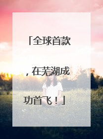 全球首款，在芜湖成功首飞！