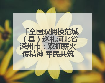 全国双拥模范城（县）巡礼河北省深州市：双拥薪火传精神 军民共筑强军梦