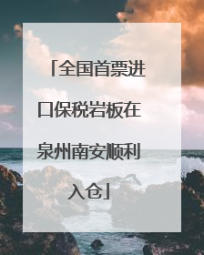 全国首票进口保税岩板在泉州南安顺利入仓