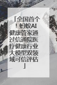 全国首个！蚂蚁AI健康管家通过信通院医疗健康行业大模型双领域可信评估