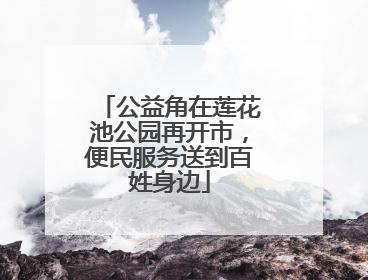 公益角在莲花池公园再开市，便民服务送到百姓身边