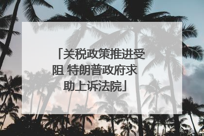 关税政策推进受阻 特朗普政府求助上诉法院