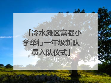冷水滩区富强小学举行一年级新队员入队仪式
