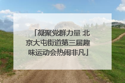 凝聚党群力量 北京大屯街道第三届趣味运动会热闹非凡