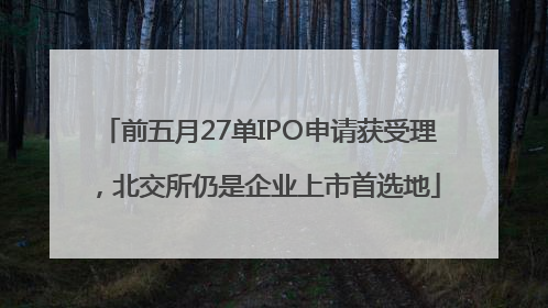 前五月27单IPO申请获受理，北交所仍是企业上市首选地