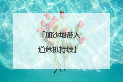 加沙地带人道危机持续