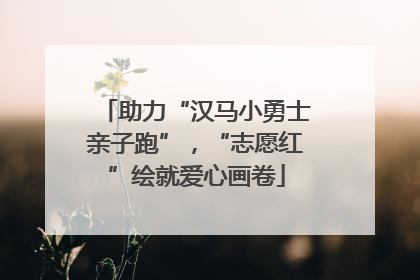 助力“汉马小勇士亲子跑”，“志愿红”绘就爱心画卷