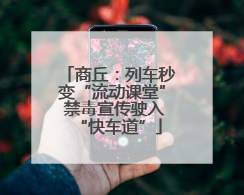 商丘：列车秒变“流动课堂” 禁毒宣传驶入“快车道”